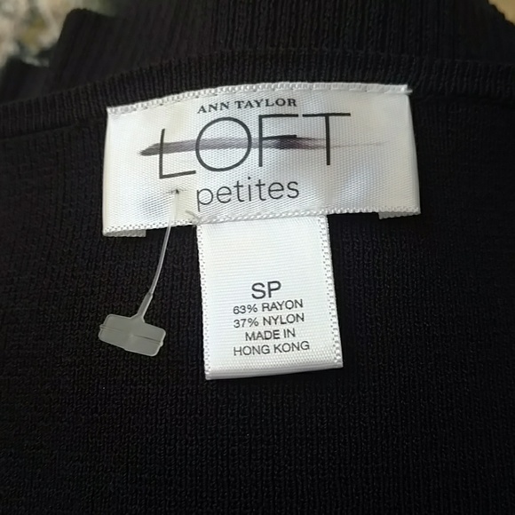 Loft Black/White Ruffled Button-Up Cardigan - Picture 5 of 5